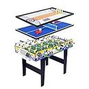 4 in 1 Combination Game Tables,Multifunction Steady Game Table for Adult and Kids Table Soccer Game,Including/Billiards/Hockey/Table Tennis Mu
