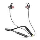 AMS NB-34 Newly Launched Bluetooth 5.2 Wireless in-Ear Headphones with Mic, 22Hrs Playback, 13mm Drivers, Punchy Bass, Fast Charging Neckband with ENC, Voice Assist, IPX5 & in-line Controls (Black)