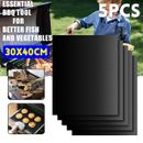 5PCS Oven Liner Heavy Duty 0.2mm Thick BBQ Grill Mat Sheet Protector 40cmx33cm