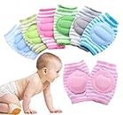 MOM CARE Baby Knee & Elbow Guard/pad for Crawling, Toddlers, Infant, Girl, Boys, Safety Protector Comfortable Cap for Leg and Hand Ideal for 6-12 Months Babies.(Set of 2 Pair) Multi color