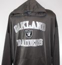 NEW Mens NFL Majestic Oakland Raiders Granite Heart & Soul Poly Pullover Hoodie