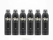 NIKE - The Perfume Man, Desodorante Hombre Spray, Pack de 6 x 200 ml, Desodorante Antimanchas para Todo Tipo de Piel, 0% Sales de Aluminio, de Larga Duración, Fragancia Aromática Amaderada