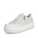 Rieker M1953 Women's Low-Top Sneakers, White 60, 8