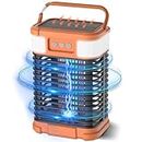Solar Bug Zapper, 4200V Mosquito Zapper, Cordless & Rechargeable Bug Zapper Outdoor with LED Light, Portable Waterproof Electric Fly Zapper with Hook, for Patio Camping Backyard Garden