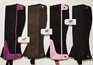 Lift Sports Half Chaps Horse Riding Equestrian Adult S/M/L/XL Amara Black-Brown-Pink-Purple (Medium, Black)