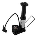 Hypexa Mini Portable Bike, Bicycle Tire Hand Foot Activated Floor Pump with Presta Schrader Dunlop Valves Extra Valve and Gas Needle