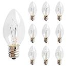Scentsy Bulb,10 Pack Wax Warmer Light Bulbs 15W,Replacement Bulbs for Himalayan Salt Lamps & Baskets, Chandeliers, Scentsy & Wax Warmers, Night Lights -15W,E12 Bulbs