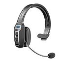 LEVN [2024 Upgraded] Bluetooth Headset with Microphone, Trucker Bluetooth Headset with AI Noise Cancelling & Meeting Mute, 60Hrs Worktime, Bluetooth Headset for Trucker Home Office Remote Work Zoom