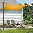 HIPPO Shade Sail 9.5 x 10 ft 150 GSM Sun Shade 85% UV Block for Canopy Cover, Outdoor Patio, Garden, Pergola, Balcony Tent (Yellow, Customized, Pack of 1)