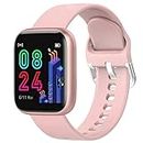 mi Smart Watch for Kids Men Boys Girls Women D20 Latest for Android and iOS Phones IP68 Waterproof Activity Tracker with Touch Color Screen Sleep & Heart Rate Monitor Pedometer Pink