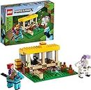 JAIMAN TOYS Lego Minecraft The Horse Stable 21171 Building Kit; Fun Minecraft Farm Toy for Kids, Featuring a Skeleton Horseman (Multicolour) 241 Pieces