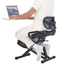 Master Massage Ergonomic Kneeling Chair with Back Support for Office -Posture Chair with Angled Seat and Backrest for Home and Office-Posture Correction Stool-Improve Your Posture