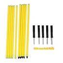 Agility Poles, Reusable Plastic Soccer Training Agility Poles Drop Proof Yellow for Athlete Training