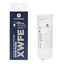 GE XWFE Refrigerator Water Filter | Certified to Reduce Lead, Sulfur, and 50+ Other Impurities | Replace Every 6 Months for Best Results | Pack of 1, White