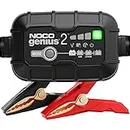 NOCO GENIUS2, 2A Car Battery Charger, 6V and 12V Automotive Battery Charger, Battery Maintainer, Trickle Charger and Desulfator for AGM, Lithium, Motorcycle, Deep-Cycle and RV Batteries