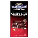 Ghirardelli Intense Dark Crispy Rice Dark Chocolate 3.5 Oz 100g (Imported)