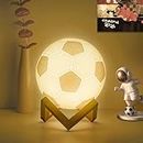 Mydhall Soccer 3D Night Light，16 Colors Soccer Light Toys Sport Fan Soccer Decor for Boys Room Birthday Gift Lamp (5.9inches)