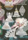 Adornos de campana canasta de ángel con patrones de crochet Victorian Memories vintage J26