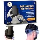 Self Haircut Kit for Men | Two Piece Self Hair Cut Set: Fade Guide and Neckline Shaving Template | Adjustable Size Hair Fade Tool | Mens Hair Cutting Kit - Haircut Fade Tool & Hair Line Up Tools