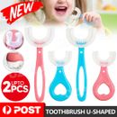 Baby Toothbrush U-Shaped Silicone Brush Head Cleaning Teeth for Kids 2-12 Years