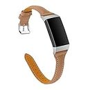 Printing Leather strap Compatible With charge 4 3 Band T Shape Pattern Women Men Watchband Compatible With charge 2 3 /3SE bracelet correa (Color : 3, Size : For fitbit charge 4)