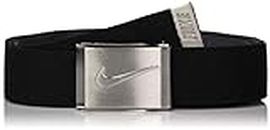 Nike Boy's Reversible Stretch Web Belt, Black, One Size US