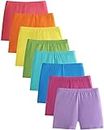 Adorel Pantalones Cortos Shorts Leggings para Niña Pack de 8 Cielo Coloreado 5-6 Años (Tamaño del Fabricante 130)