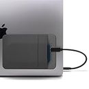 Afterplug 2-Pochette pour Ordinateur Portable avec adhésif réutilisable, pour SSD Externe Portable SanDisk, Samsung T7, Crucial X8, Apple Magic Mouse, Ledger Nano, câble USB (Gris)