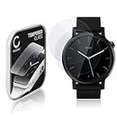 CELLONIC 2x Screen Protector for Motorola Moto 360 (2. Gen) - 42mm Fitness Tracker Smart Watch Face Protector - 2.5D 0,30mm Full Glue 9H Tempered Glass Display Cover Crystal Clear
