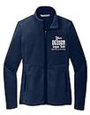 INK STITCH Women L110 Custom Embroidery Design Your Own Connection Fleece Jackets - Navy (XL)