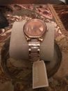 Michael Kors Woman’s Janelle Three Hand Two Tone Stainless Steel Bracelet Watch