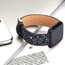 Luxury Women Glitter Leather Wrist Band Strap For Fitbit Versa / 2/ Versa Lite
