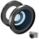 2 in 1 18mm HD Wide Angle/10x Macro Lens Compatible with Sony ZV-1F,Sony APSC ZV-E10 and A5000/6000 Series Cameras