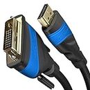 HDMI DVI Adapter Cable with A.I.S. Signal-Interference Protection – 10ft (bi-Directional DVI-D 24+1/HDMI Monitor Cable, Connect HDMI Device to DVI Monitor or vice Versa, Full HD/1080p) by CableDirect