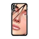 For Apple iPhone 5 SE 6 7 8 XS Plus Girl Face Anti-skid Cover