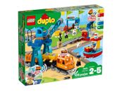 LEGO 10875 DUPLO Town Cargo Train Set con Sonido y Luz, Dirección 105 Piezas