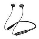 CrossBeats Loop 300 Neckband Bluetooth Wireless Earphones with 50 Hours of Playtime, Gaming Mode,AI ENC,13mm Drivers Bluetooth Wireless Earphones, Type c Fast Charging, IPX4 Water Resistance- Black