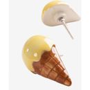 Set mit 2 Keramikknöpfen Ice Cream Style Kids Gelb Fresie - Gelb Fresie - Sklum