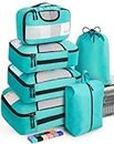 6 Set Packing Cubes for Suitcases, Travel Organizer Bags for Carry on Luggage, Veken Suitcase Organizer Bags Set for Travel Essentials Travel Accessories in 4 Sizes(Extra Large, Large, Medium, Small),