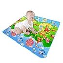 Crawling Floor Mat,Infant Tummy Time Activity Mat, Foldable Playmats for Babies and, Rectangle Alphabet Rug for Nursery and Kids Playroom