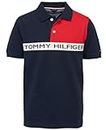 Tommy Hilfiger Boys' Short Sleeve Fashion Polo Shirt, Nasir Swim Navy, 20
