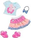 Glitter Girls Hairband – Hair Bow & Glitter Shoes – Easy-fit Outfit – 14"" Doll Accessories – 3 Years + – Poodle Cuddles, GG50134Z, Rose, 14 inches