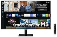 Samsung 27-Inch(68.58Cm) M5 Fhd Smart LED Monitor, Speakers, Remote, 1 Billion Color, Smart Tv Apps, Tv Plus, Office 365, Apple Airplay, Dex, Bluetooth (Ls27Bm500Ewxxl, Black)