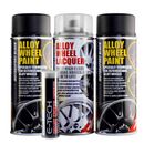 2 x E-Tech Alloy Wheel Paint Black + Gloss Lacquer & Putty Filler for the Scuffs