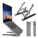 Laptop Stand,VersionTECH.Foldable Portable Desktop Laptop Holder, 6-Levels Angles Adjustable Height Notebook Mount, ABS&Containing Metals Stable PC Riser for Laptops&Tablets