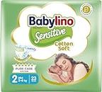 Babylino Sensitive Pannolini Neonato Taglia 2, Mini (3-6Kg), 23 Unità