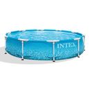 Intex Plastic Hard Sided Pool Steel in Blue/Gray/White | 13.3 H x 35.3 W in | Wayfair 28206EH