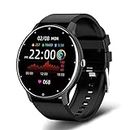 LG&S Smartwatch Full Touch Screen per Android iOS, Smartwatch Bluetooth per Fitness Sportivo, Orologi Impermeabili IP67 con Frequenza Cardiaca, Pressione Sanguigna E Previsioni del Tempo, Nero