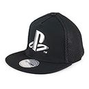 PlayStation Metallic PS Logo Snapback Cap, Kids, One Size, Black, Official Merchandise