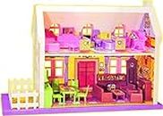 Dhairya Doll House Creative Edition with Accessories Included Material Type Plastic(Multicolor 34 Pieces)